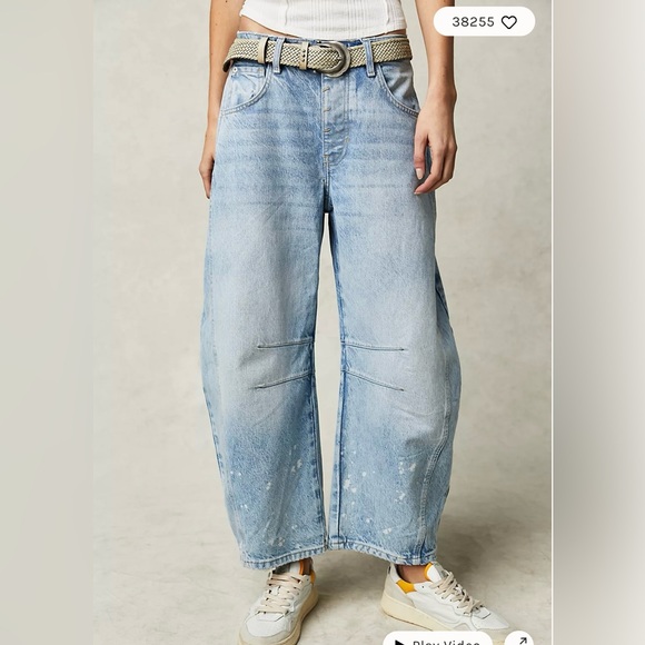 We The Free Good Luck Mid-Rise Barrel Jeans 31S - Picture 1 of 5
